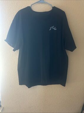 Rusty Black Short-Sleeve Tee with Small Chest Logo